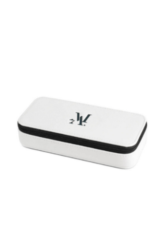 White colored closed Vanity Case by Mina Alsheikhly